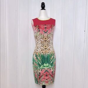 NWOT ELIE TAHARI Silk Tropical Print Dress